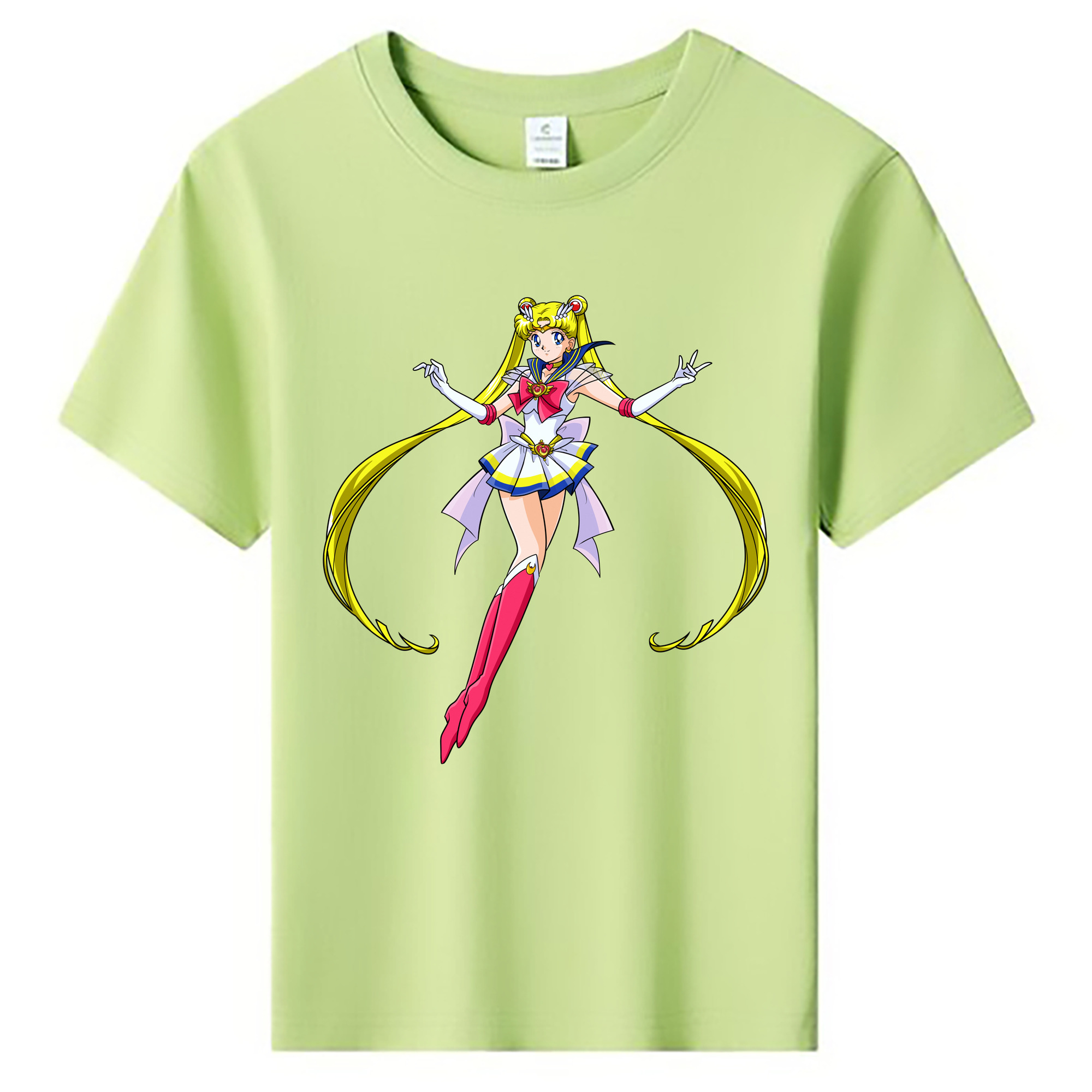 （画像用） 美少女戦士セーラームーン 月野 うさぎ つきの うさぎ Sailor Moon Tsukino Usagi 綿100％キッズTシャツ（フロントプリント）